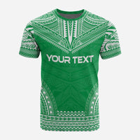 Vanuatu Custom T Shirt Vanuatuan Coat of Arms Polynesian Chief Tattoo Green Version - Polynesian Pride