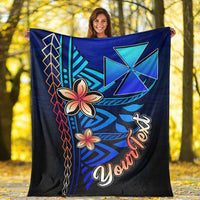Wallis and Futuna Custom Personalised Premium Blanket - Vintage Tribal Mountain - Polynesian Pride