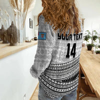 (Custom Text And Number) Fiji Sevens Rugby Women Causal Shirt Fijian 7s Tapa Polynesian Art LT14 - Polynesian Pride