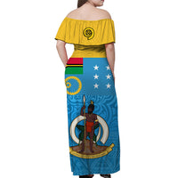 Sanma Province Off Shoulder Long Dress Vanuatu Proud LT13 - Polynesian Pride