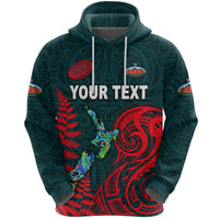 Custom Maori Wairarapa Bush Rugby Hoodie New Zealand Silver Fern - Polynesian Pride
