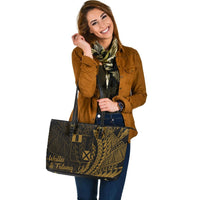 Wallis and Futuna Leather Tote - Wings Style - Polynesian Pride