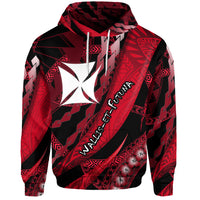 Wallis et Futuna Hoodie Artsy Style Black LT9 Hoodie Black - Polynesian Pride