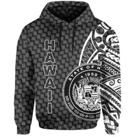 Hawaii Polynesian Hoodie White Emboss Style - Polynesian Pride