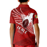 (Custom Personalize) Tonga Rugby KID Polo Shirt Ikale Tahi Soaring Wings LT7 - Polynesian Pride
