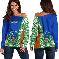 Pohnpei Of Micronesia Women Off Shoulder Sweater Vibe Style LT6 - Polynesian Pride