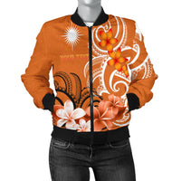 Custom Marshall Islands Personalised Women's Bomber Jacket - Marshallese Spirit - Polynesian Pride