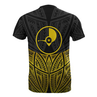 Yap Polynesian Custom T Shirt Gold Pride Map and Seal - Polynesian Pride