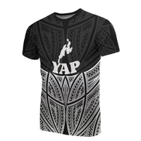 Yap Polynesian T Shirt Black Pride Map and Seal Unisex Black - Polynesian Pride