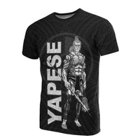 Yap Polynesian T Shirt Micronesia Yapese Warrior Unisex Black - Polynesian Pride