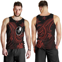 Yap Custom Personalised Men's Tank Top - Red Turtle - Polynesian Pride