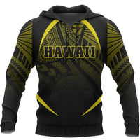 Hawaii Polynesian Hoodie Yellow The Face Style - Polynesian Pride