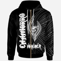Guam Zip Hoodie Chamorro Forever Unisex Black - Polynesian Pride