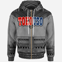 TokoUso Zip up Hoodie Unisex Gray - Polynesian Pride