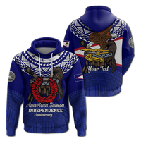 Custom American Samoa Independence Anniversary Pride Hoodie LT12 Hoodie Blue - Polynesian Pride