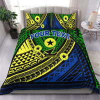 (Custom Personalised) Vanuatu Malampa Province Tribal Pattern Bedding Set - LT12 Green - Polynesian Pride