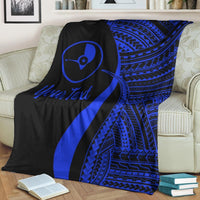 Yap Custom Personalised Premium Blanket - Blue Polynesian Tentacle Tribal Pattern - Polynesian Pride
