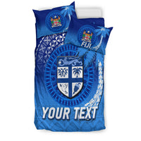 (Custom Personalised) Fiji Tapa Tribal Coconut Tree Bedding Set - LT12 - Polynesian Pride