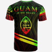 Guam T Shirt In My Heart Style Reggae Polynesian Patterns - Polynesian Pride