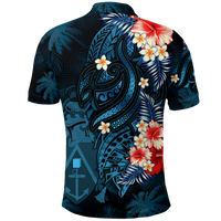 Pitcairn Islands Coconut Tree Turtle Polynesia Polo Shirt LT2 - Polynesian Pride