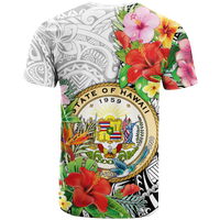 Custom Hawaii Hibiscus Kanaka Polynesia T Shirt LT2 - Polynesian Pride