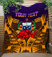 Samoa Quilt - Hibiscus With Tribal - LT12 - Polynesian Pride