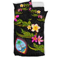 Guam Polynesian Custom Personalised Bedding Set - Plumeria Tribal - Polynesian Pride