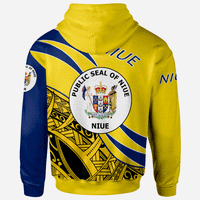 Niue Hoodie Symmetrical Lines - Polynesian Pride