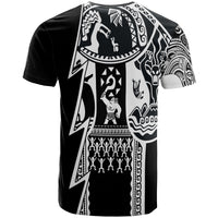 (Custom Text) Samoa T Shirt Samoan Coat of Arms Polynesian Tattoo White New - Polynesian Pride