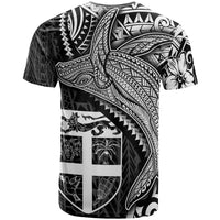 Fiji Coat of Arm T Shirt Humpback Whale & Coat of Arms White - Polynesian Pride