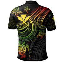 Hawaii Kanaka Polo Shirt Reggae Turtle - Polynesian Pride