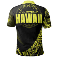 Hawaii Polo Shirt Yellow Polynesian Patterns Sport Style - Polynesian Pride