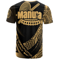American Samoa T Shirt Manua Tau Polynesian Gold Patterns Sport Style - Polynesian Pride