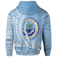 Federated States of Micronesia Zip Hoodie Wings Style Flag Color - Polynesian Pride