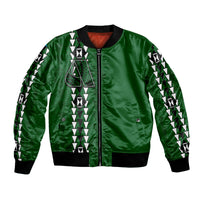 Hawaii - Aiea High Mix Kakau Bombers Jacket LT6 Unisex Green - Polynesian Pride