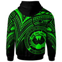 Northern Mariana Islands Hoodie Green Color Cross Style - Polynesian Pride