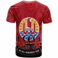 French Polynesia T Shirt National Anzac Remembrance Day T Shirt - Polynesian Pride