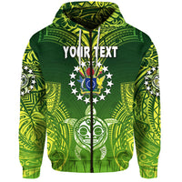 Custom Cook Islands Zip Hoodie Happy Independence Anniversary LT8 - Polynesian Pride
