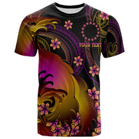 Cook Islands Custom T Shirt Cook Islands in wave Unisex Black - Polynesian Pride