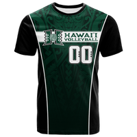 Custom Hawaii Volleyball Green Warrior T Shirt LT2 GREEN - Polynesian Pride