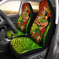 (Custom Personalised) Hawaii Hula Girl Reggae Car Seat Covers - LT2 - Polynesian Pride