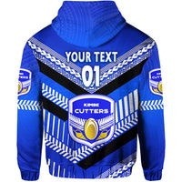 Custom Papua New Guinea Kimbe Cutters Hoodie Rugby Blue, Custom Text and Number LT8 - Polynesian Pride