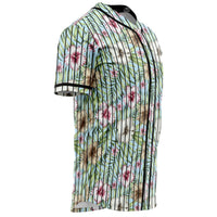 Tropical Hibiscus Palm Leaves Baseball Jersey - Polynesian Pride