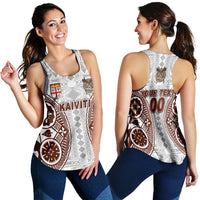 (Custom Personalised) Fiji Kaiviti Tapa Pattern Women Tank Top - LT12 - Polynesian Pride