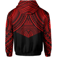 Polynesian Skull Hawaii Hoodie Red Circle Style - Polynesian Pride
