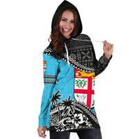 Fiji Hoodie Dress - Fiji Flag Fall In The Wave K9 - Polynesian Pride