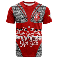 Custom Tonga Rugby Ikale Tahi Sipi Tau T Shirt LT2 RED - Polynesian Pride