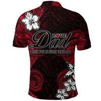 Custom Polynesian Fathers Day Polo Shirt I Love You In Every Universe Red LT8 - Polynesian Pride