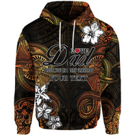 Custom Polynesian Fathers Day Hoodie I Love You In Every Universe Gold LT8 - Polynesian Pride