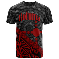 Rotuma T Shirt RedTapa Patterns With Bamboo Unisex Red - Polynesian Pride